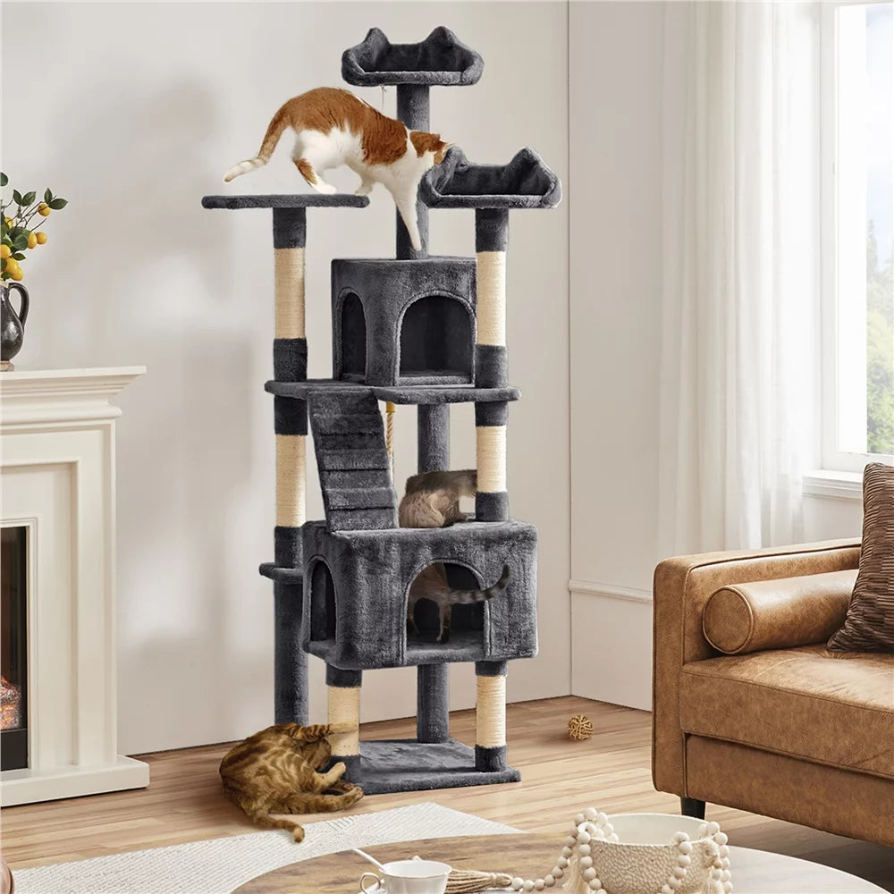 72'' Multi Level Cat Tree with Condos & Scratching Post W93134
