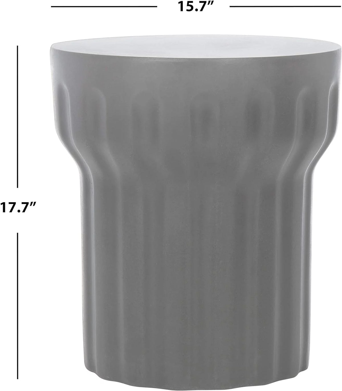 Dark Grey Concrete Round Accent Table V435