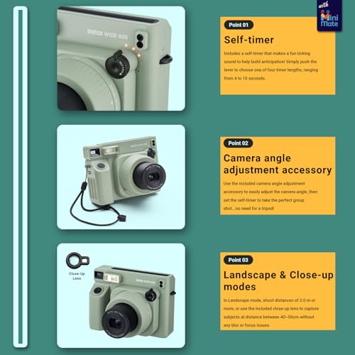 Green Instant Camera with Accessory Bundle E31686