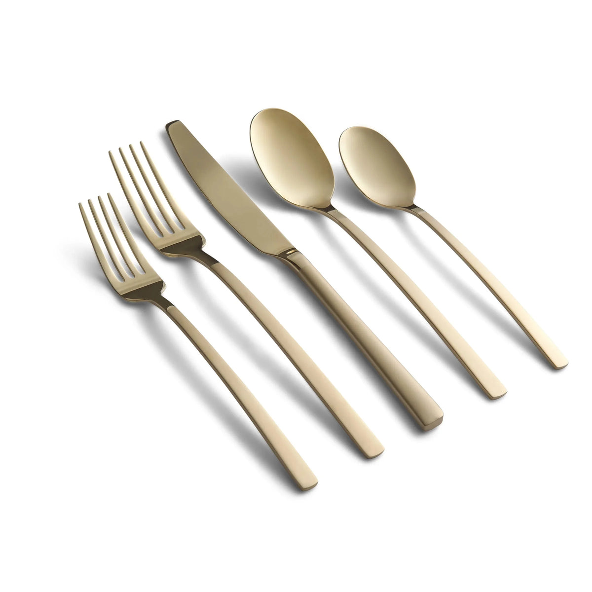 Champagne Sand Mirror 20-Piece Flatware Set N18463