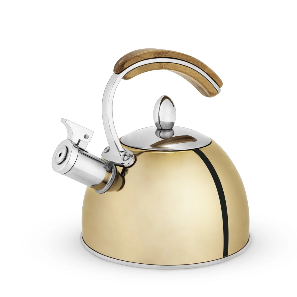 Gold Stainless Steel Whistling Tea Kettle F98711