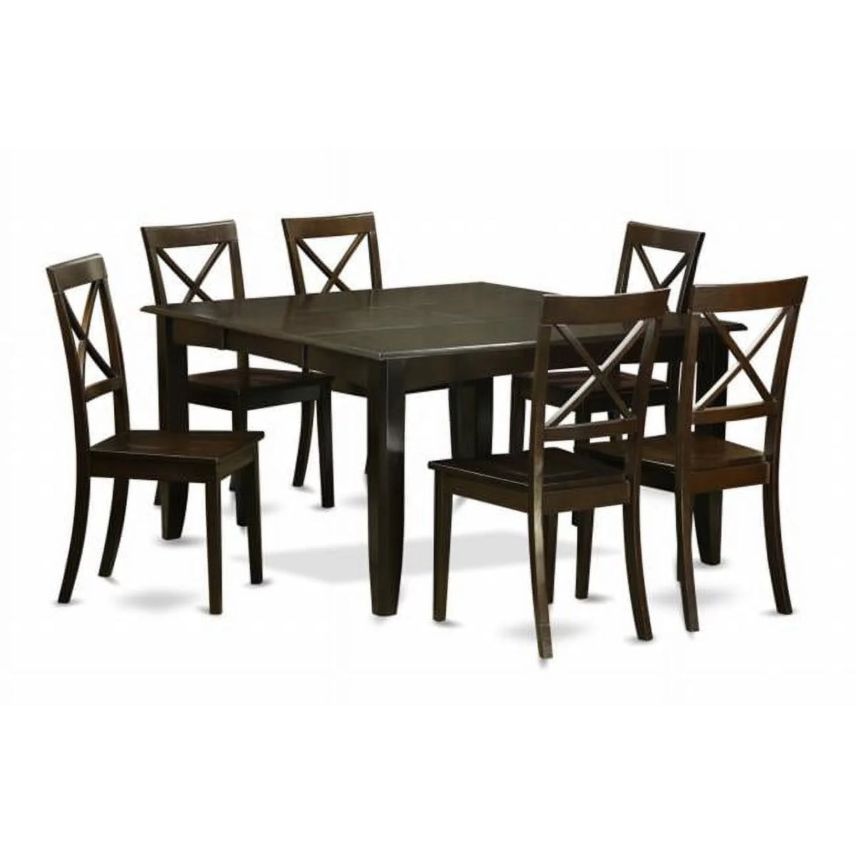 7 Piece Dining Room Set with Leaf and 6 Chairs U961249