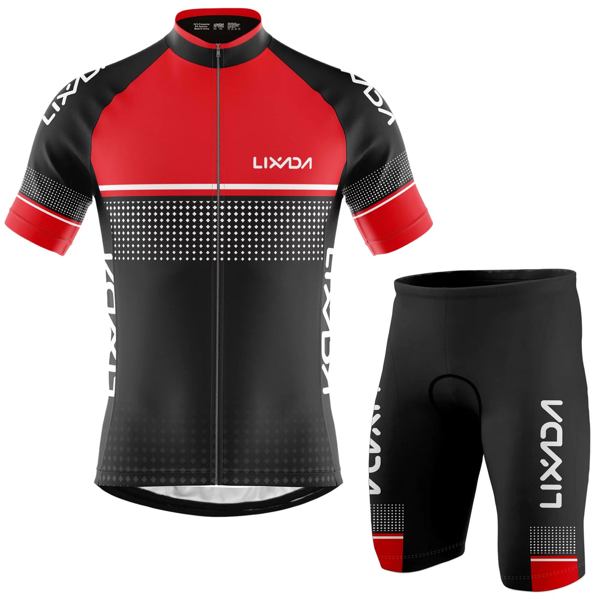Breathable Quick-Dry Short Sleeve Cycling Jersey and Padded Shorts Set Y40478