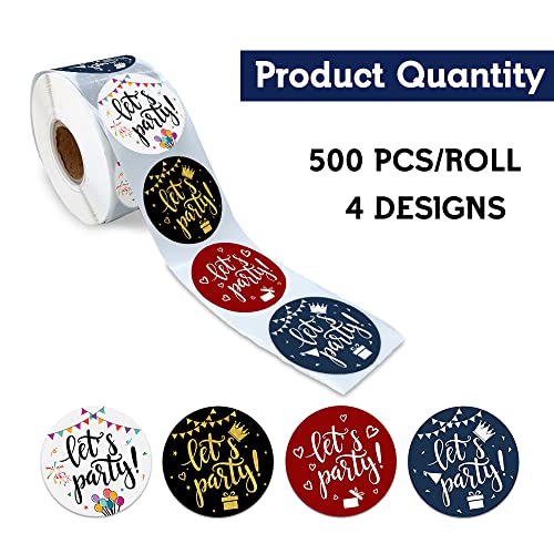 Christmas Round Stickers Rolls 500 Per Roll V530244