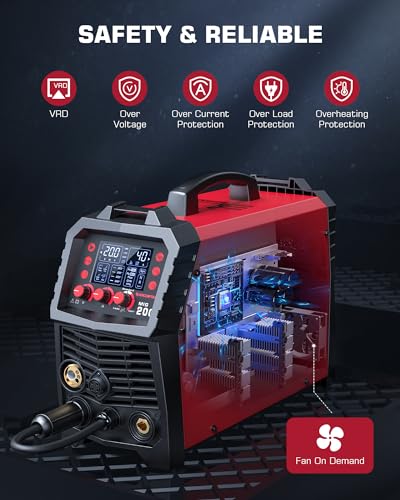 200Amp 6 in 1 Multi Process Welding Machine with LED Digital Display F989