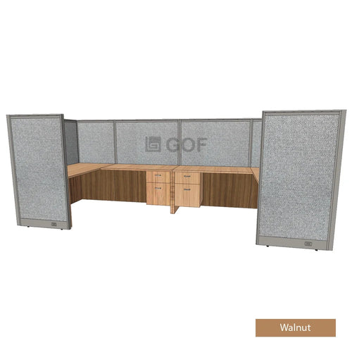 2 Person Workstation Cubicle with Desk M3198