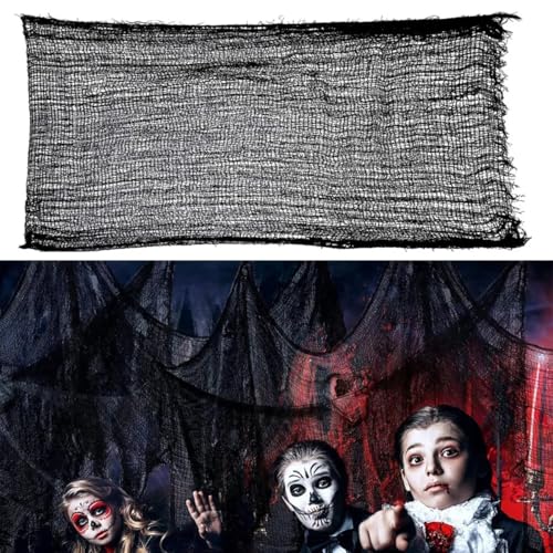 Black Halloween Creepy Cloth, 29.92X70.86 Inch Cotton Gauze Tapestry R732